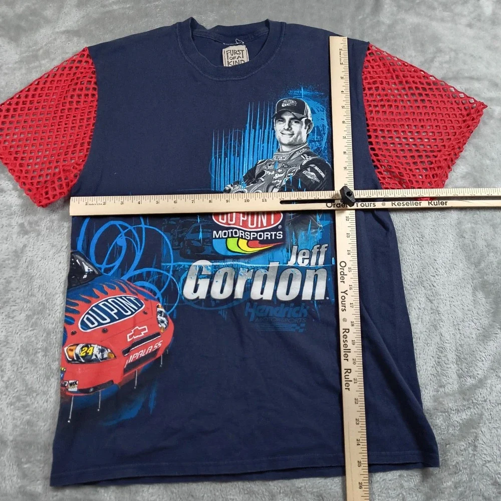 First Of A Kind Jeff Gordon Shirt Mens Small Custom Mesh Dupont 24 Nascar Y2K